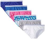 Hanes Women's Panties Pack, Moisture-Wicking Cotton Hipster Underwear, Cotton Hipster Panties (Colors May Vary), 6 Pack - Assorted 1, 8