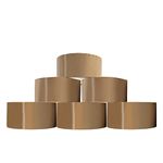 REQUISITE NEEDS Heavy Duty Strong Packaging Tape, Great For Packing, Shipping & Moving, 6 Roll - Brown (48mm x 66m) For Industrial and House Hold Uses