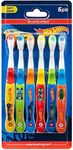 Brush Buddies 6-Pack Hot Wheels Toothbrush for Kids, Kids Battery Powered Toothbrushes, Toothbrush Pack, Soft Bristle Toothbrushes for Kids, Toddler Toothbrush Ages 2-4, Multicolor