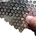 FengYoo 19 Gauge Perforated Metal Sheets Expanded Metal Mesh -Aperture 8mm Thickness 1.1mm 400mmX200mm Perforated Stainless Steel Sheet Stainless Steel Mesh Screen Metal Screen Panel