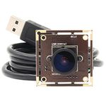 ELP 1.3Megapixel Low Illumination USB Camera Module with Wide Angle 170degree Fisheye Lens Mini 960p UVC USB2.0 Lightburn Camera Embedded Video Industrial Webcam Board for Raspberry Pi, Jetson Nano