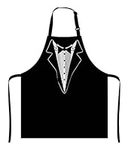 Wasach Funny BBQ Apron Grilling Gift - Novelty Fathers Day Grilling Gift - BBQ Tuxedo Waistcoat - Barbecue Grill Gift For Men