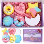 MAQUITA 6Pcs Shower Bath Bombs, Handmade Bubble and Floating Fizzies Spa Kit, Luxurious Gift for Girls, Beauty Gifts Set for Her on Christmas Valentines Birthday Mothers Day Anniversary