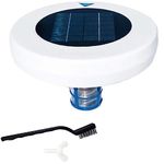 Solar Pool Ionizer Pool Purifier for Above Ground Pool Copper Pool Ionizer Floating Pool Cleaner,use up to 80% Less (white)