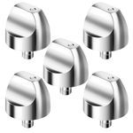 MOOTVGOO 5 Pack WB03X32194 WB03T10329 Cooktop Burner Control Knobs, Stainless Steel Stove Knobs Replacement for GE Cafe Series, Replace Part Number WB03X25889, AP5985157, 4920893, PS12709871