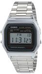 Casio Men's Classic Digital Retro Daily Alarm Micro Light Watch A158WA-1D Water Resistant