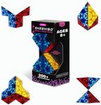 Shashibo Sensory Fidget Toy for Adults & Kids, Stress Relief Fidget Toy for Adults, Teens & Kids, Cool Fidget Toys for Desk, Classroom Must Have, Sensory Shape Shifting Cube, 100+ Possible Shapes