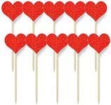 Confetti 40Pcs Heart Cupcake Topper