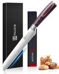 PAUDIN Bread Knife, 8 inch Serrated Knife with German Stainless Steel for Efficient Slicing Sourdough Bread, Bagels, Cake, Gift Box for Family & Restaurant