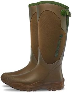 LaCrosse 15" Alpha Agility Snake Boots for Women Featuring Waterproof Rubber, Eva Soles, and Snake Guard Toe Protection, Brown/Green - 6 M