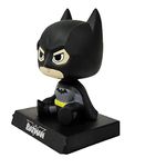 AUGEN Super Hero Batman Action Figure Limited Edition Bobblehead with Mobile Holder for Car Dashboard, Office Desk & Study Table (Pack of 1)