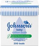 Johnson Baby Cotton Buds - Pack of 3, Total of 600 Buds