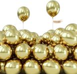 PartyWoo Metallic Desert Gold Balloons, 50 pcs 5 Inch Metallic Gold Balloons, Gold Balloons for Balloon Garland Balloon Arch as Party Decorations, Birthday Decorations, Wedding Decorations, Gold-G128