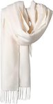 Womens Cream White Scarf Pashmina Shawls and Wraps for Evening Dress Wedding Bride Gifts Large Soft Scarves Shawl