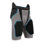 Champro Tri-Flex Integrated Football Girdle with Built in Hip-Tail and Thigh Pads Adult Black Large