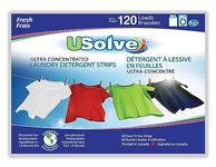 USolve Eco-Friendly Laundry Detergent Strips - up to 120 Loads, Earth Friendly Laundry Soap - Fresh Scent - Ultra Concentrated Liquidless Laundry Detergent Sheets - 60 Count