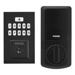 Weiser SmartCode Matte Black Keyless Entry Door Lock/Deadbolt Lock, 10-Button Keypad Door Lock with Backlit Keypad, Up to 50 User Codes, Electronic Door Locks for Front Door, Modern Home Décor