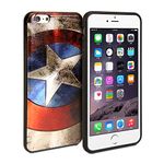 Cover for Apple iPhone 6 Plus Case, GMYLE Print Captain US Image Slim Shell Case Cover For Iphone 6 (5.5 Inch Display) – Black