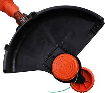 BLACK+DECKER Electric Grass Trimmer 900W, 35cm – Wheel Edge Guide, Adjustable Handle
