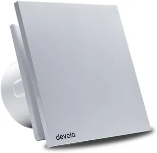 Devola 100mm Quiet Mixed Flow Extractor Fan, 4 inch Tile Fan, Quiet Extractor Fan, Timer Function, Made in Britain