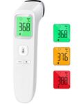 No-Touch Forehead Thermometer for Adults, Infrared Digital Thermometer for Kids, Touchless Baby Thermometer, Accurate Reading with LCD Display, Mute Mode, Memory Recall, Fever Alarm