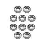 10pcs 8x19x6mm 698ZZ High Speed Ball Bearing, Double-Shielded Mini Bearings, Deep Groove Insert Bearing