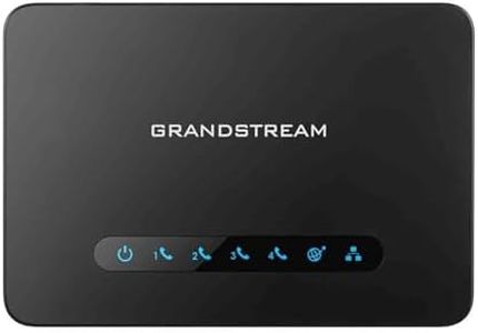 Grandstream GS-HT814 4 Port Ata with 4 Fxs Ports and Gigabit NAT Router Voip Phone and Device, Black