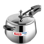 Vinod Europa Stainless Steel Inner Lid Pressure Cooker - 5.5 Litre | Handi Shape | Sandwich Bottom Cooker | Induction and Gas Base | ISI and CE certified - 2 Years Warranty