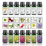 Floral Essential Oils Set Pure Flower Essential Oil Kit for Soap,Candle Making(Rose,Lavender, Jasmine,Gardenia,Honeysuckle,Neroli,Osmanthus,Ylang,Chamomile,White Musk,Vanilla,Freesia,Geranium,Clove