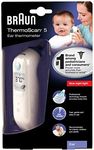 Braun ThermoScan 5 In-Ear IR Thermometer Probe - Digital Thermometer - Pre-Warmed Tip, Unique Positioning System, Memory Recall, Night Light Feature - Suitable for Children & Adults