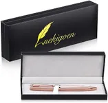 nekigoen Ballpoint Pen for Men Women Executive Home Office, with Gift Box and 2 Extra Refills，Retractable Refillable Black Ink 1.0mm B2 (Nice Rosegold)