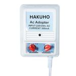 HAKUHO Multi-Volt DC Adapter Regulator Power Supply [500mA] - 220-240V Input, 1.5V to 12V Output, Multi-Purpose Charger with Polarity Change & On/Off Switch (White)