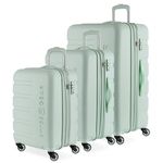 SwissGear 7366 Hardside Expandable Luggage with Spinner Wheels, Clearly Aqua, 3-Piece Set (19/23/27), 7366 Hardside Expandable Luggage with Spinner Wheels