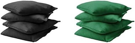 GoSports Premium Bean Bag (4 Set), Black & Premium Bean Bag (4 Set), Dark Green