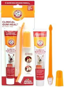 Arm & Hammer for Pets Clinical Care Dental Gum Health Kit for Dogs | Contains Toothpaste, Toothbrush & Fingerbrush | Soothes Inflamed Gums, 3-Piece Kit, Chicken Flavor