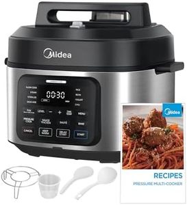 Midea WideMax 12-in-1 Electric Pressure Cooker, 6.5 Quart, 12 Presets, Multi-Functional Programmable Slow Cooker, Rice Cooker, Steamer, Sauté Pan, Cake, Yogurt, Warmer and More