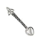 Sterling Silver 2" Celtic Trinity Knot Triquetra Salt Spoon, Specialty Collectible Flatware, Mustard Spoon