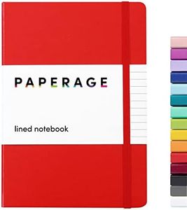 PAPERAGE Lined Journal Notebook, (Red), 160 Pages, Medium 5.7 inches x 8 inches - 100 GSM Thick Paper, Hardcover