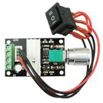 PWM Motor Speed Controller, DC 6V 12V 24V 3A PWM Motor Speed Control Reversible Controller Regulator, Switch Positive Inversion Control Switching Button with Speed Control Knob