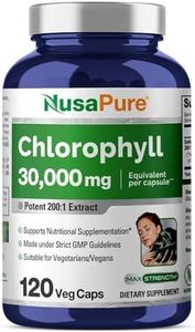 Chlorophyll Concentrate 400 mg 150 Vegetarian Caps (Non-GMO & Gluten Free) Assists Detoxification and Provides Intestinal, Digestive System Support