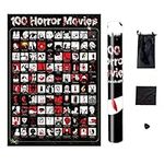 Top 100 Horror Movies Scratch Off Poster-Bucket List and Horror Movie Gifts and Decor (16.5" x 23.4")