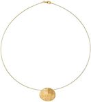 Golden Necklace Taglio | Designed by Joidart | Taglio Collection | 24K Gold-Plated Metal | Necklace with Steel Cable and Small Pendant