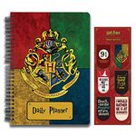 MCSID RAZZ- Harry Potter Combo Pack Of 2 House Crest Multi Color Daily Planner Notebook and Magnetic Bookmarks gift for Readers and Book Lovers Birthday Gift -Official Licensed By Warner Bros, USA