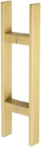 Alise 16" Glass Shower Door Handle, Sliding Shower Door Handles, Square Back to Back Handle Bar for Shower Doors,SUS304 Stainless Steel Shower Door Replacement Parts,Gold Finish,LS6040F-G