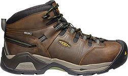 Keen Utility Men's Detroit XT Mid Steel Toe Waterproof Industrial Boot, Cascade Brown/Orion Blue, 10.5 D US