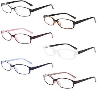 IVNUOYI 6 Pack Blue Light Blocking Reading Glasses with Spring Hinges ,Colors Lightweight Readers for Women,Anti Glare UV Computer Eyeglasses 2.5