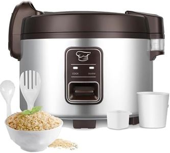 GOLREAN 15.8QT Large Commercial rice cooker 84 cups cooked / 32 cups uncooked rice Commercial Electiric Rice Warmer for 60-70 people, with One-Touch Operation