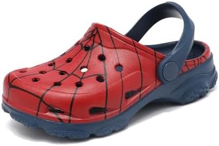 Cofopo Boys and Girls Spider Clogs for Kids,Unisex Eva Mules for Kid Toddler,Boy and Girl Closed Toe Slide Sandals,Blue