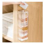 Heiboa Grocery Plastic Bag Holder, Clear Sock Underwear Organizer Wall Mount Multifunctional Bag Saver Kitchen Small Storage Holder for Storing Socks Ties Plastic Bag