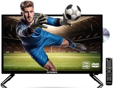 Audiobox 24" TV Widescreen HDTV, Built-in DVD Player with HDMI & USB with Car Cord Adapter and Digital Noise Reduction, RV Camper Television (TV-24D)